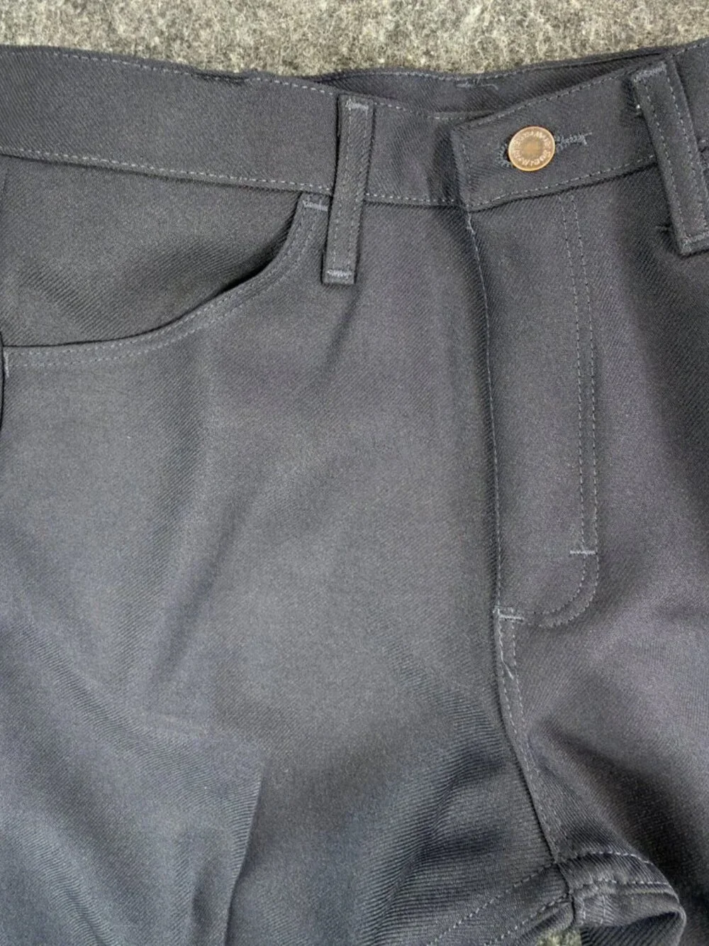 Wrangler Mens Y2K Wrancher Bootcut Dress Pants 33x30 Navy Polyester NWT 82NV
